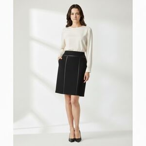 Phillipe Adec 100% Wool 100%  Silk Skirt